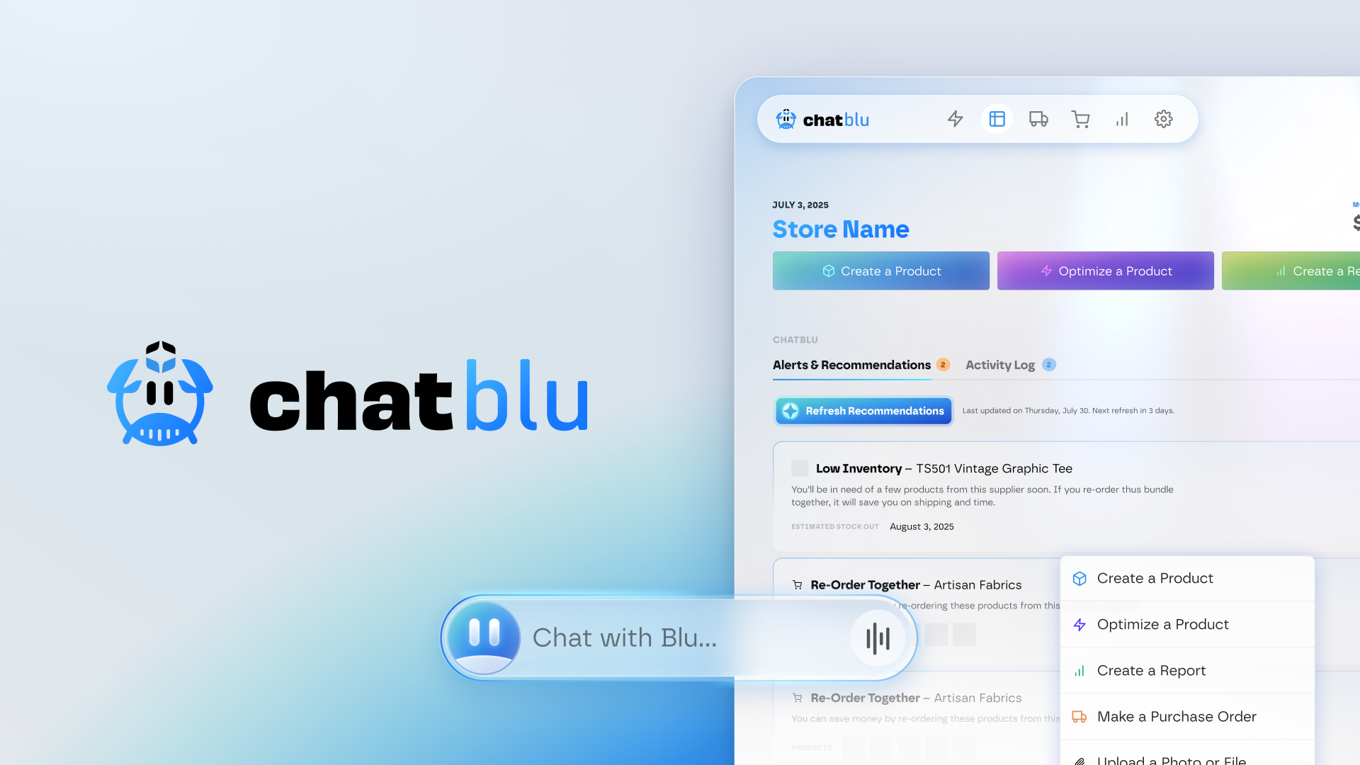 ChatBlu, AI & E-commerce